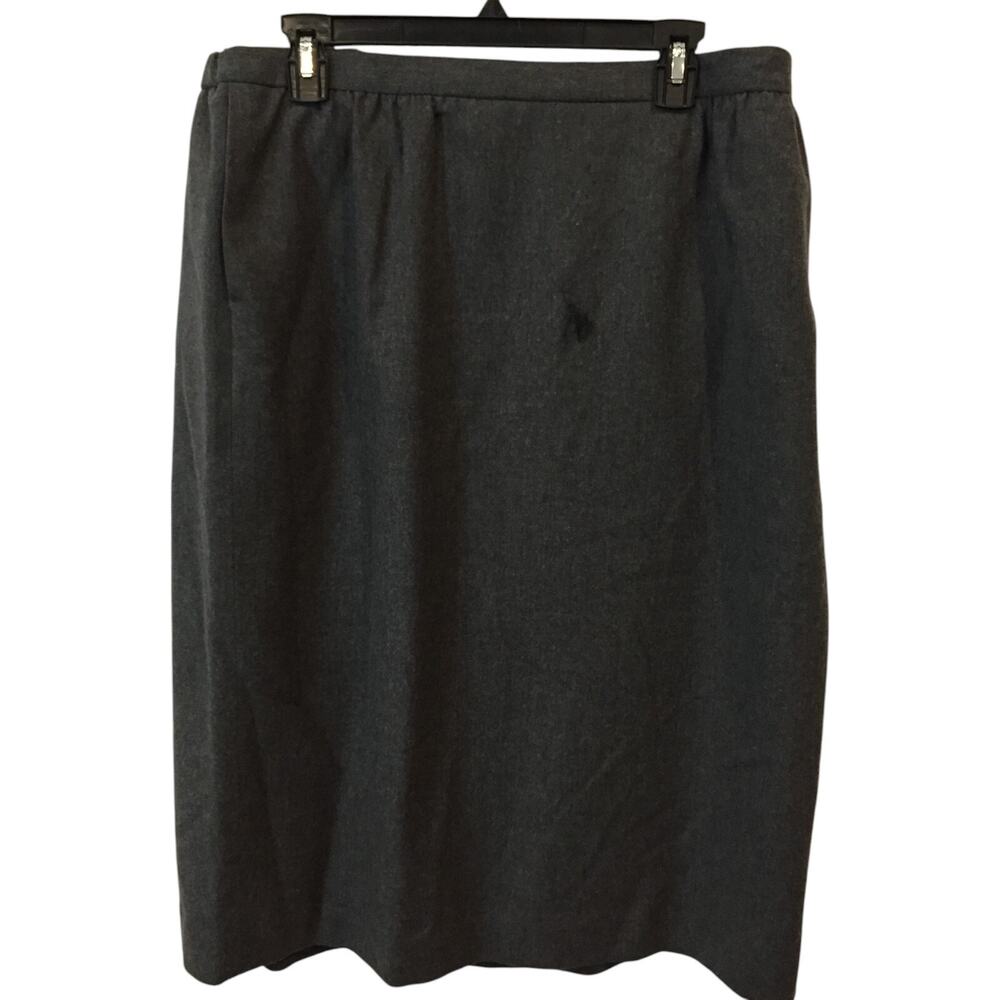 Pendleton Straight Pencil Skirt Womens Plus Size 18W Black Virgin Wool NWT